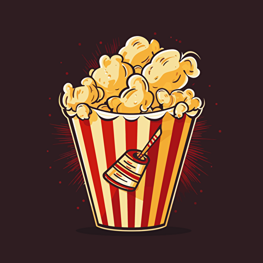 vector popcorn logo