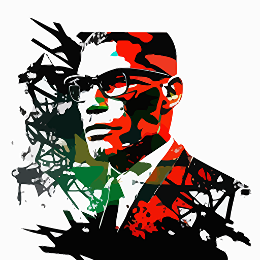 Malcolm X vector art