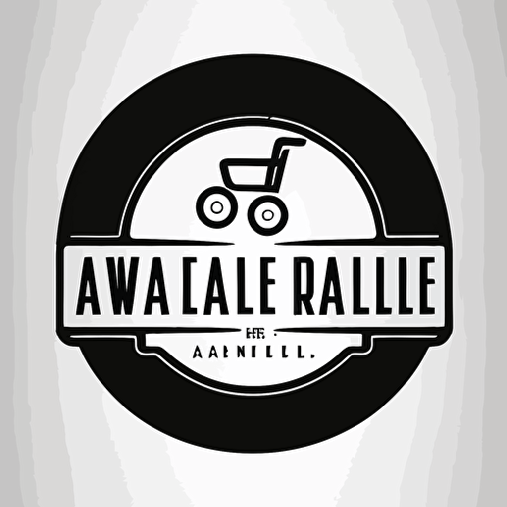 a simple logo for "Adaptive Retail" a online shop that sells on trend items, black, white background, vector