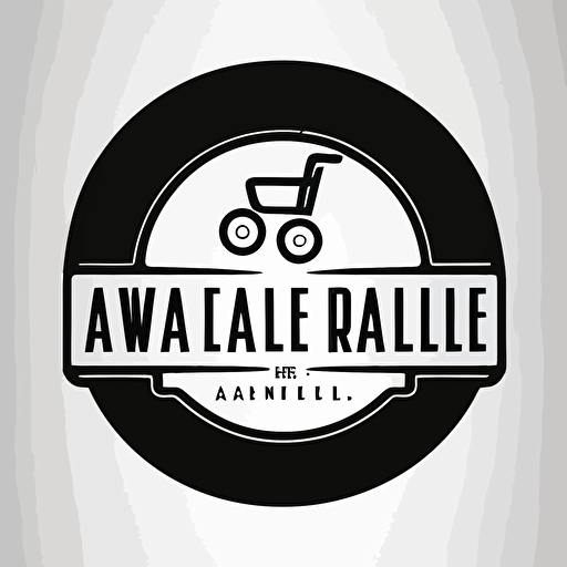 a simple logo for "Adaptive Retail" a online shop that sells on trend items, black, white background, vector