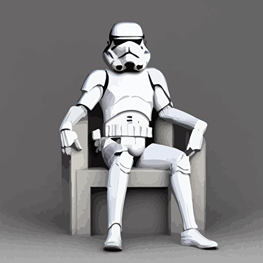 storm trooper auguste rodin thinker statue 3d render museum