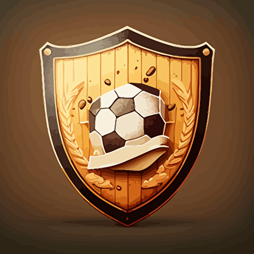 Imagen bread soccer shield, vector art