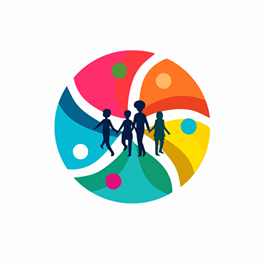 a logo design for a climate action social network, action, peoplel, science togheter , vector, flat, z generation