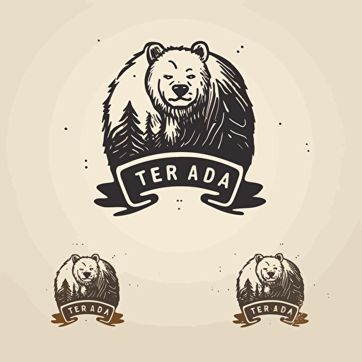 simple logo for a coffee roasters company called tundra vector style