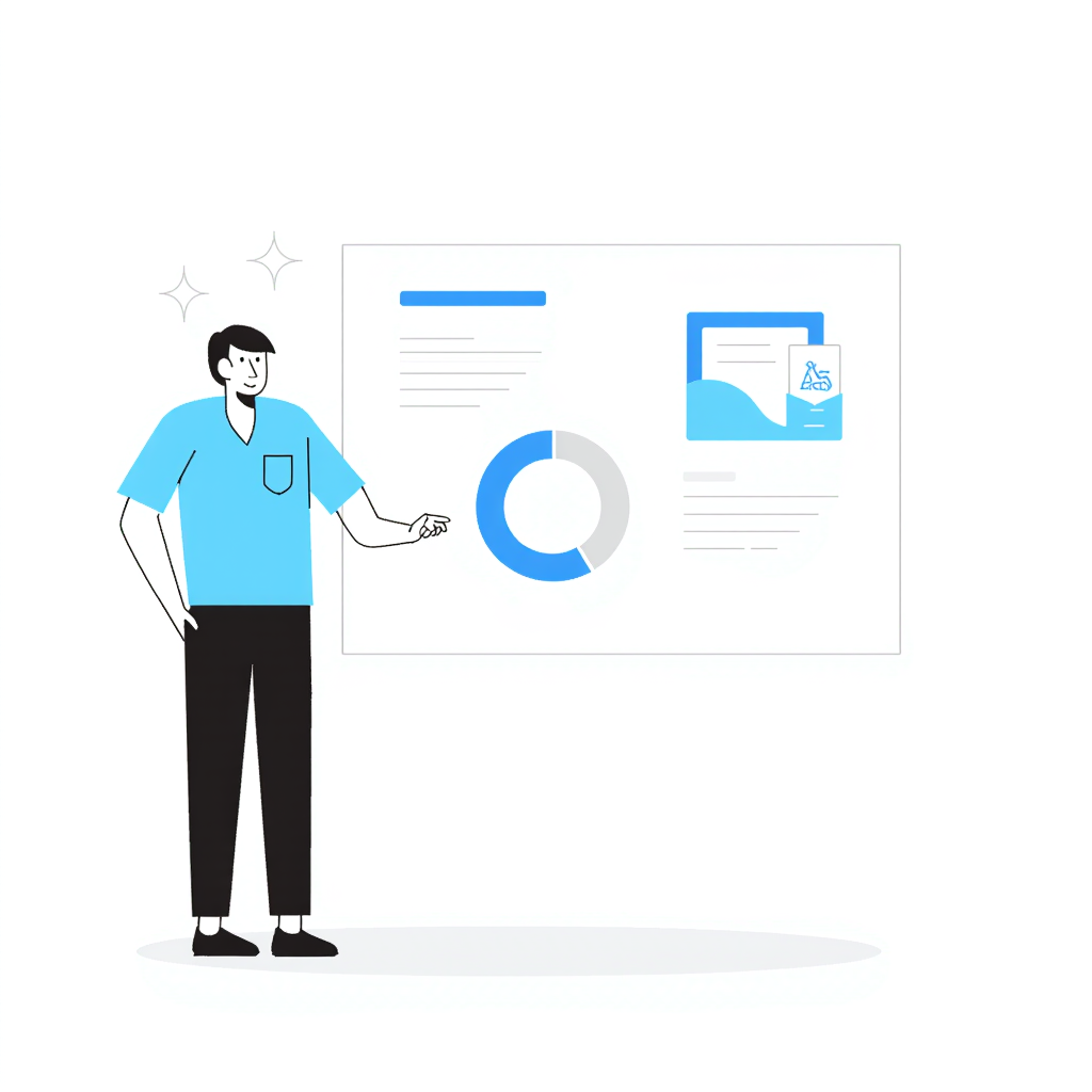 a person explaining a diagram