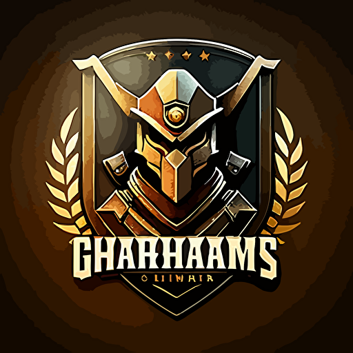 a unit logo for a military unit named "Guardians" simple vector art style