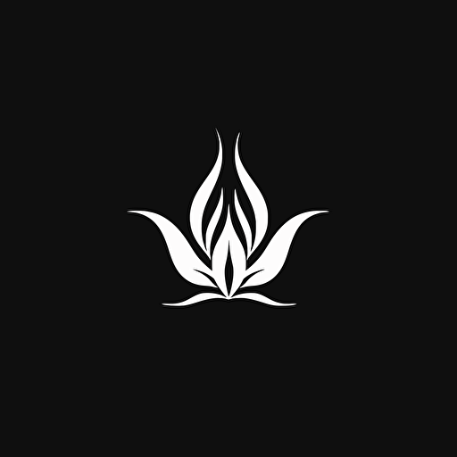 modern iconic logo of a healthy life, white vector, on black backgroung
