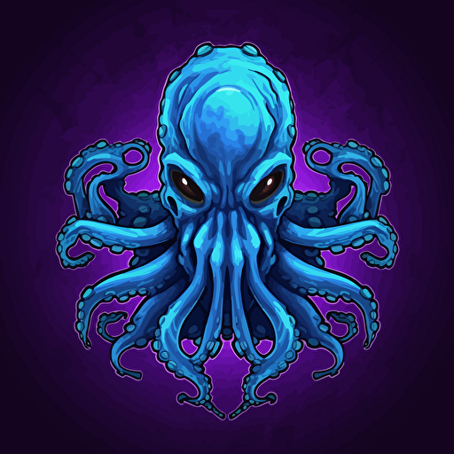 a vectoriel logo of a octopus for esport team