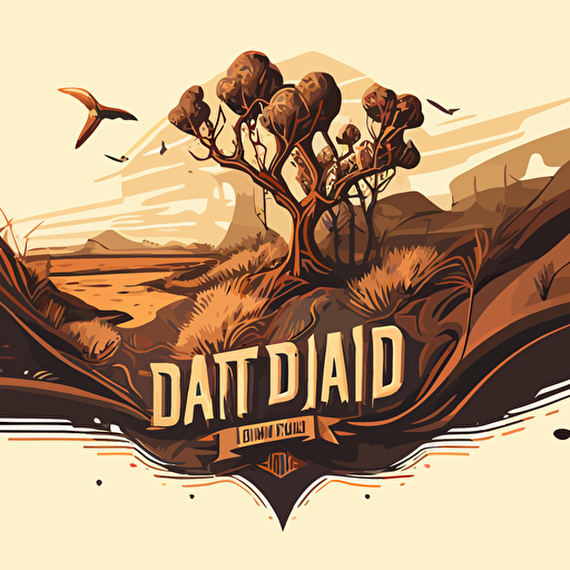 Generate vector art for a brand named dry land
