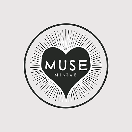 muse, logo, vector, simple, happy, love