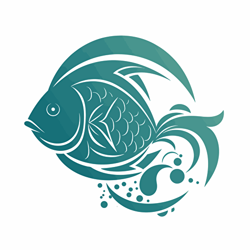 aquaponic 2D vector logo