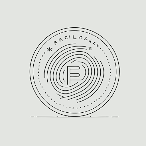 a stablecoin logo, flat, line, vector, simple, minimalistic