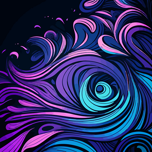 vector background, doodling, simple, blue and purple colors