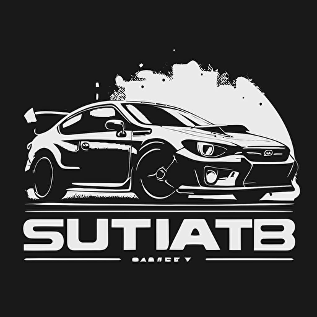 subaru club almaty vector black white