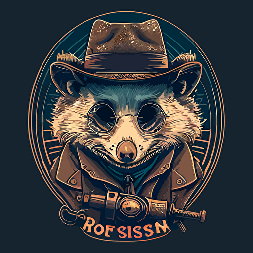 A possum as a mobster boho style vector image