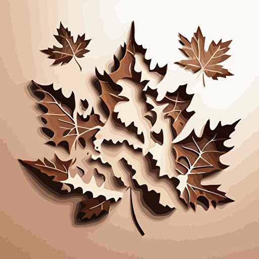 laser cut texture of maple leaves falling down in vector foermat