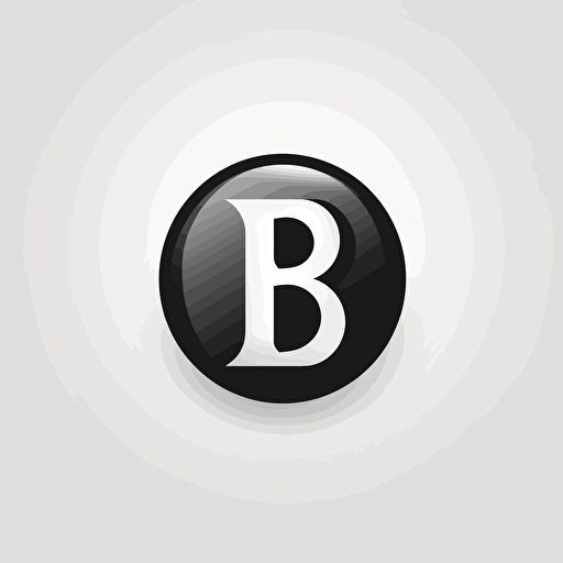 Modern Elegant iconic logo of 2 letter B's, Black vector, on a White background
