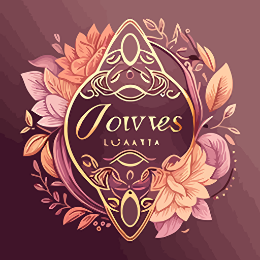 design a logo for Love Always | COLOR mauve, guava, orange-gold | STYLE modern, clean, vector intricate details | MOOD soft warm