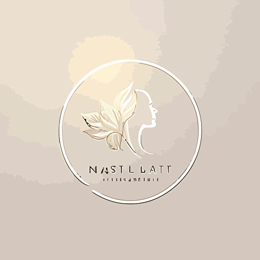 A minimalist and light beauty institut logo ; simple ; vector ; outline