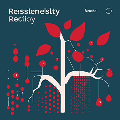 a vector image of Redberry Analysis, a data science company, must include data analysis elements, modern, minimalistic, neural networks, random forest, regression, classification