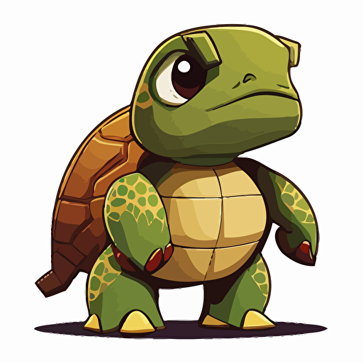 cartoon turtle vector style
