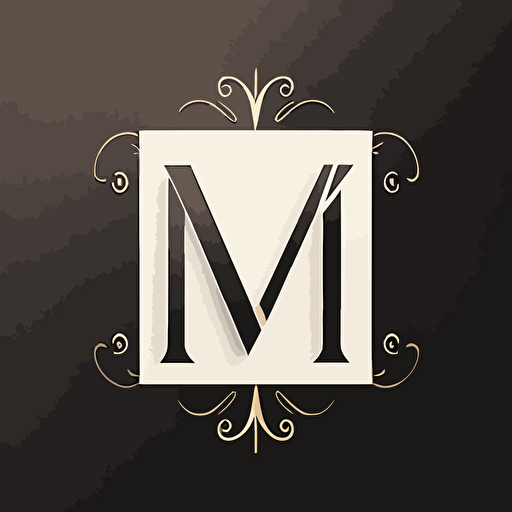 minimal logo, monogram, MP, vector