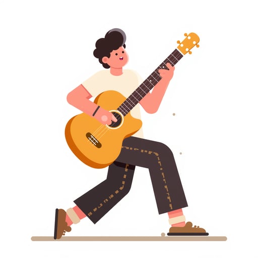 person playing the guitar