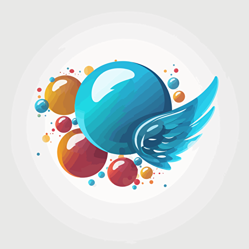 logo, vector, wings at a chatbox bubble flying with azzas writting inside, with this colors #002e5e, #b0b91b, #fdb814