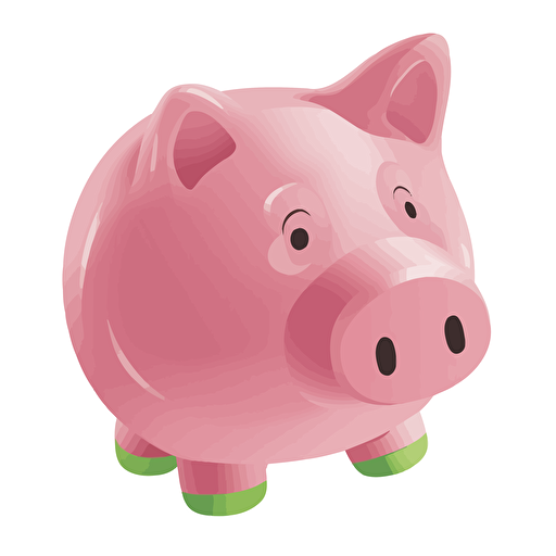 piggy bank, vector, no background