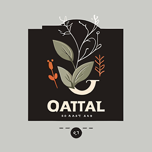 Logo for a herbal tea compagny, minimalist flat style, vector –q 2