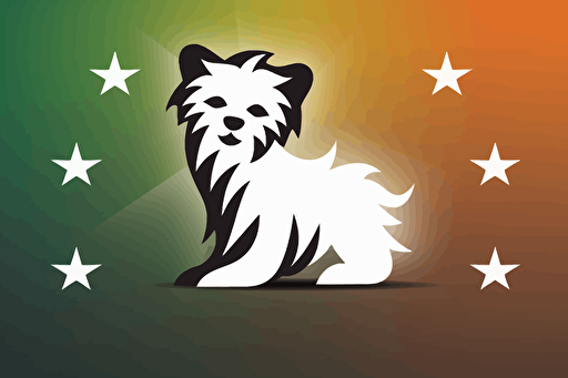 logo for a dog traning business, include a star, catchy but simple, fun, background white, vector