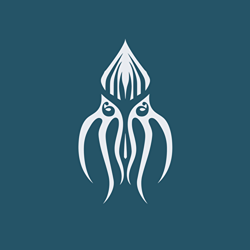 a vectoriel logo of a squid