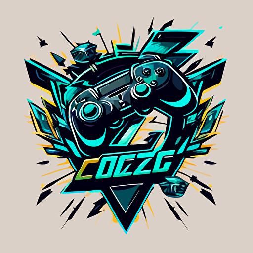 line vector of a cool gaming logo with C and Z