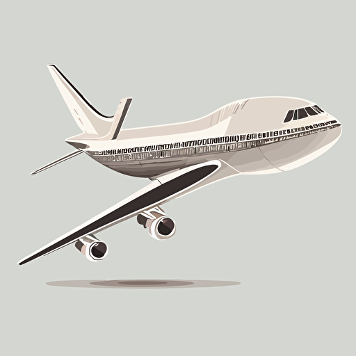airplane side view, vector