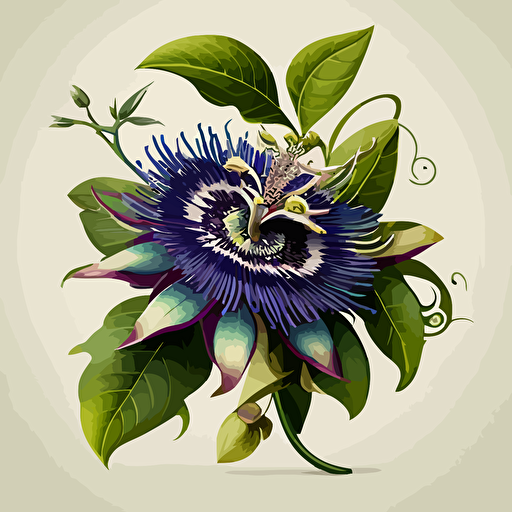 passionflower in vectors
