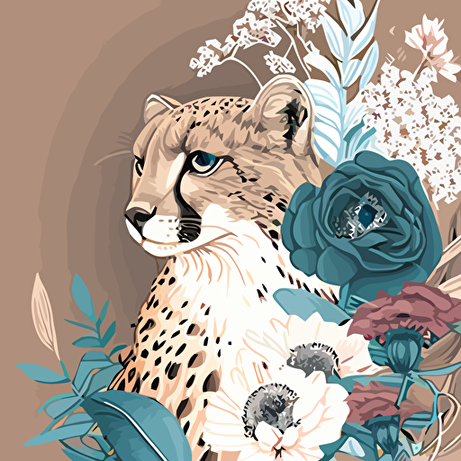 pdf vector drawing of animals and florals