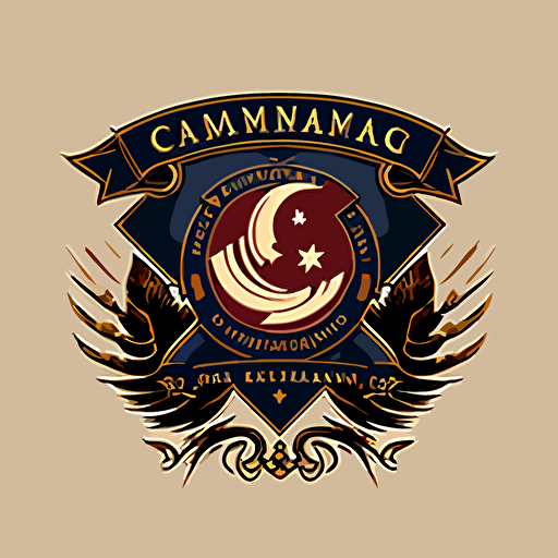 Create a vector logo that combines the spirit of wargaming and camaraderie. The design should feature elements that represent Colorado, such as the state flag. Include symbols of Age of Sigmar, like the twin-tailed comet.