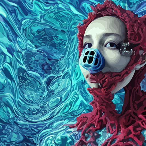 hyper detailed 3d render like sculpture profile subsurface scattering beautiful fae princess gas mask protective playful expressive looks like borg queen wearing vintage pannier ball gown seen red carpet photoshoot uvivf posing pool turbulent water breathe strangling network yellowcake aerochrome milky clouds fruit delicate hands hold gossamer polyp blossoms bring iridescent fungal flowers spores black foolish stars jacek yerka ilya kuvshinov mariusz lewandowski houdini algorithmic generative render golen ratio abstract brush strokes masterpiece victor nizovtsev james gilleard zdzislaw beksinski tom whalen mark ryden wolfgang lettl grant wood octane render 8k maxwell render siggraph