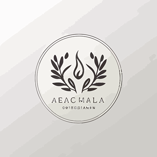 clean, minimalist, emblem for an aroma candle business, vector logo, white background