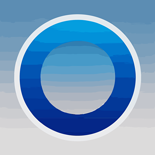 flat vector logo of circle, Dodger Blue gradient, simple minimal, by Ivan Chermayeff
