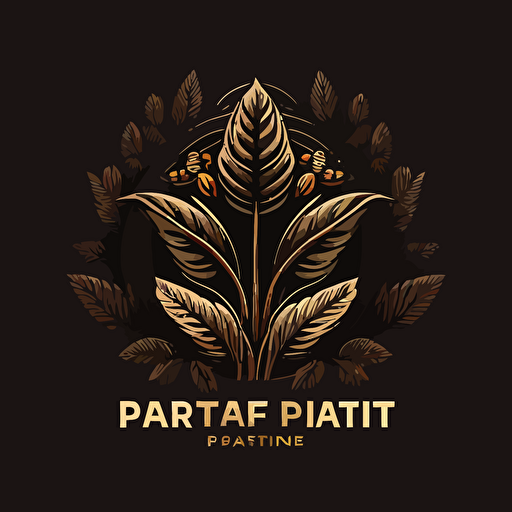 corporate plant logo symbolic vector image