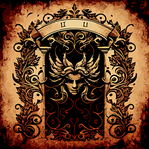 gates of hell, vector style, Adobe Illustrator compatible, antique look, old greek myth texture