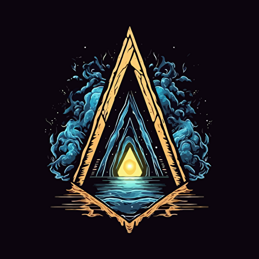 logo, magic portal, hand drawing, sketch, minimalism print, vector image