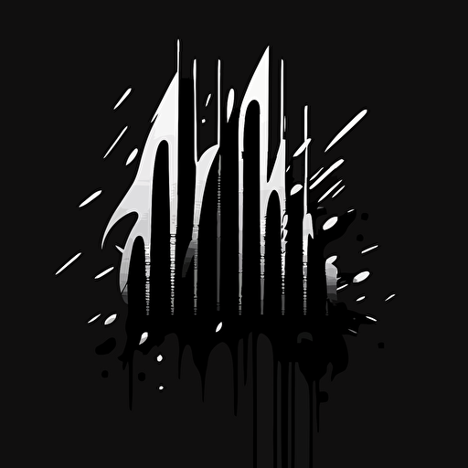 vector art , smooth strokes, all black minimalistic logo depicting an acid tab by Paul Rand