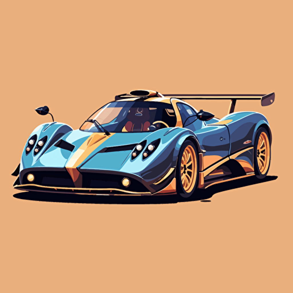 pagani zonda cinque, vector art