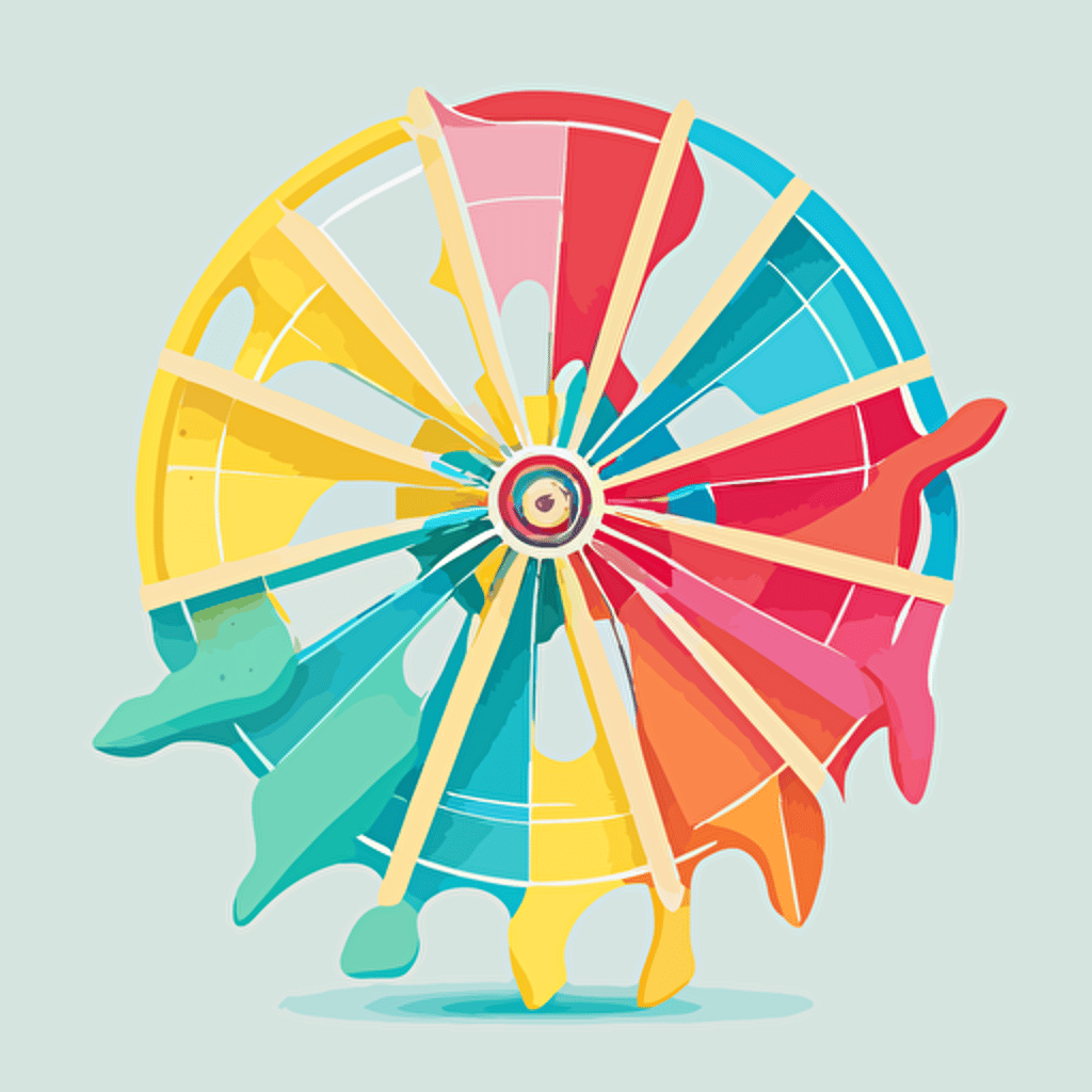 a vector logo of a bicycle wheel where the spokes are popsicles