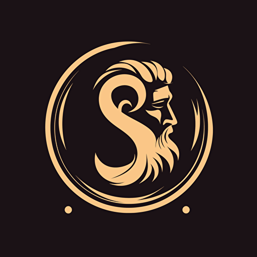 a simple vector logo of the letter "S" with an ancient greek theme