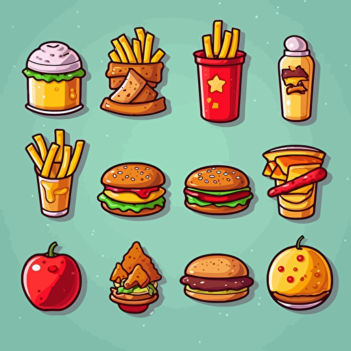 food vector logo 2d