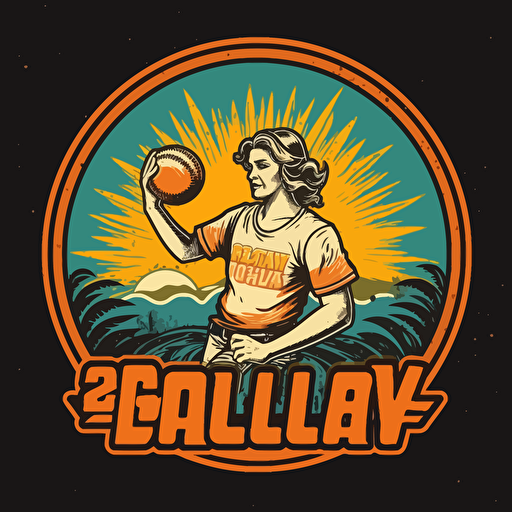 A simple logo for a collegiant softball leauge called the Golden Bay Collegiate league , should be simple colorful. High Resolution Vector, inspired by california west coast, include a softball, but no people.