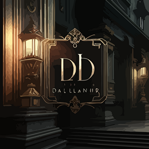 an elegant DPL::3 monogram, Sans Serif, vector logo, symbolizing a fashion clothing line –v 5